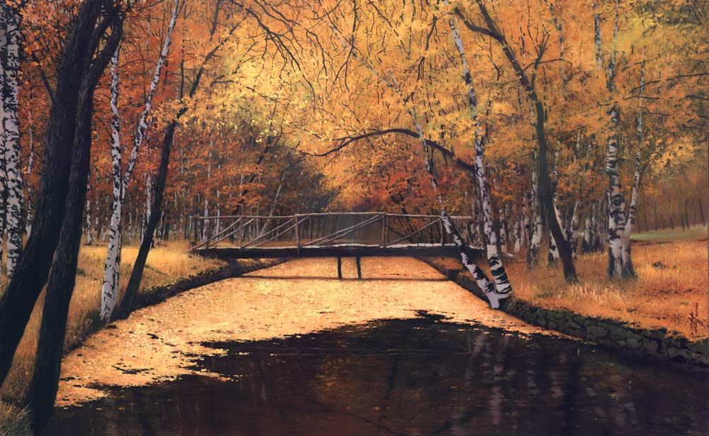 Unknown Artist landscape in autumn